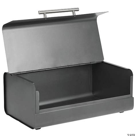 kitchen metal box|mDesign Metal Kitchen Countertop Bread Box, Home .